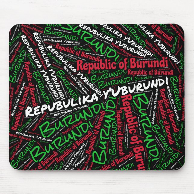 Wunderschöne Burundi Flag Farben Patriotic Mousepad (Vorne)
