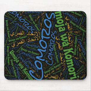 Wunderschöne Comoros Flag Farben Patriotic Mousepad