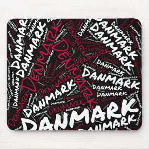 Wunderschöne Dänemark Flaggen Farben Patriotic Mousepad
