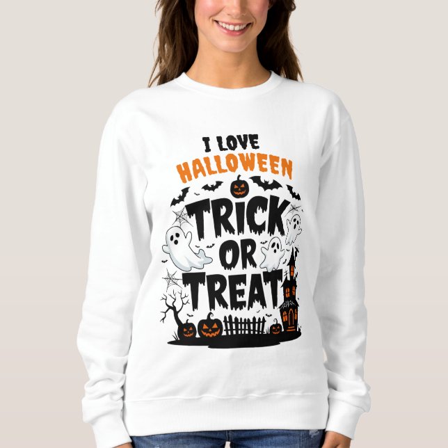 Wunderschöne Dekoration und lustige Halloween-Leck Sweatshirt (Vorderseite)