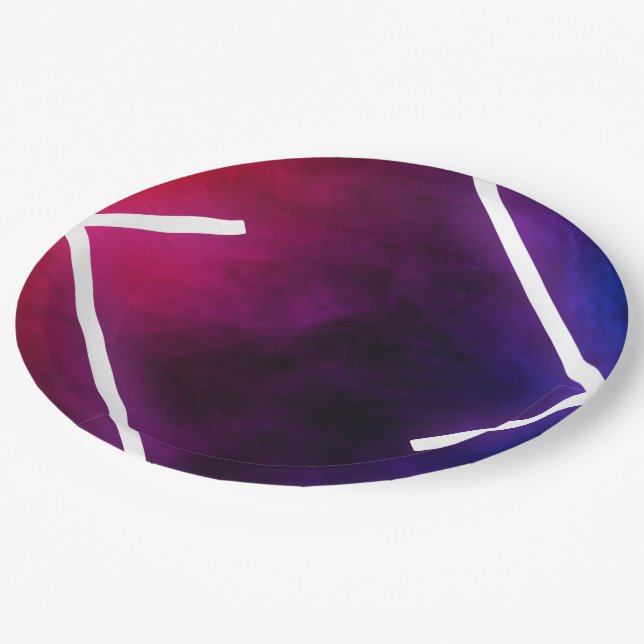 Wunderschöne Designs auf 9" Round Paper Tellern Pappteller (Schrägansicht)