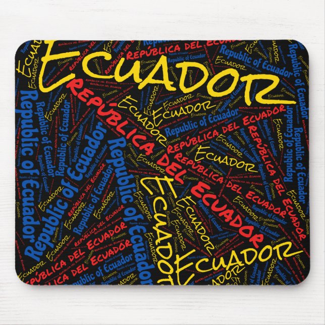 Wunderschöne Ecuador Flag Farben Patriotic Mousepad (Vorne)