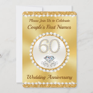 Wunderschöne Einladungen zum 60. Hochzeitstag