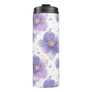 wunderschöne, elegante Blume, nahtlos gepatcht Thermosbecher