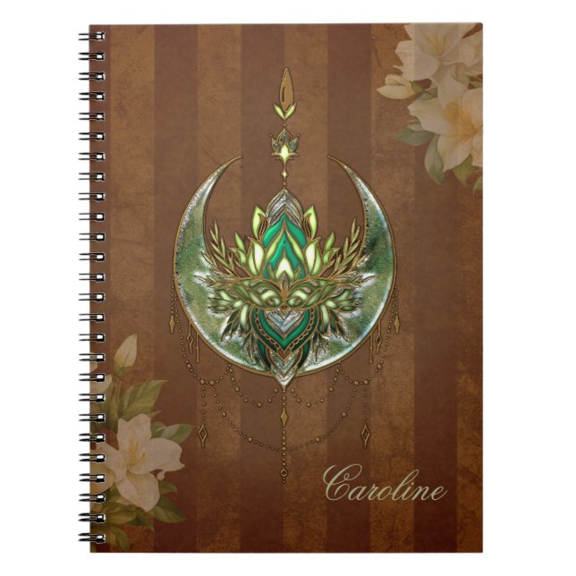 Wunderschöne elegante Lotus-Blüte Notizblock (Vorderseite)