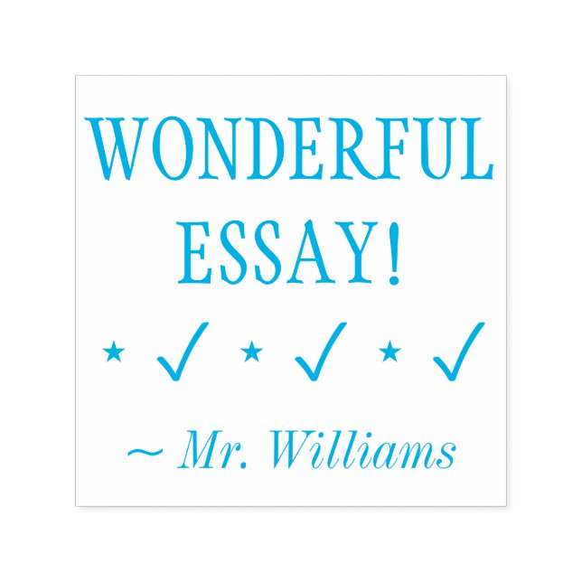 "WUNDERSCHÖNE ESSAY!" Teacher Feedback Rubber Brie Permastempel (Design)