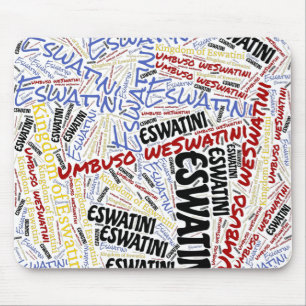 Wunderschöne Eswatini Flag Farben Patriotic Mousepad