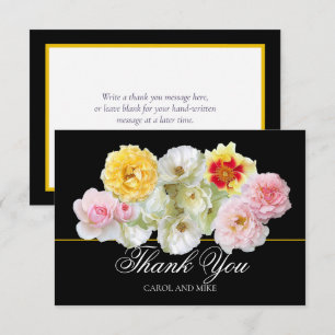 Wunderschöne farbenfrohe Rosen Brautdusche Dankesc Dankeskarte