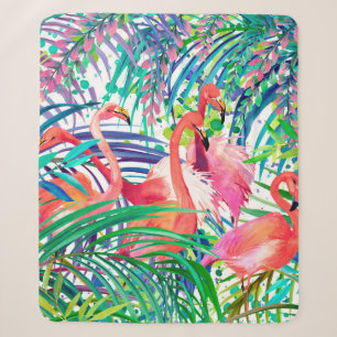 Wunderschöne Flamingo Aquarellbild. Afrika Sherpadecke