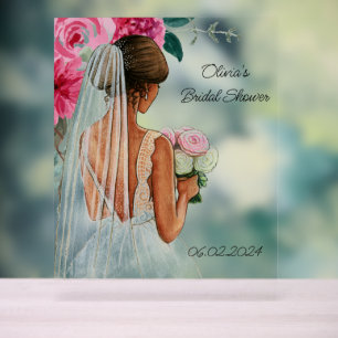 wunderschöne florale Brautparty Acrylschild