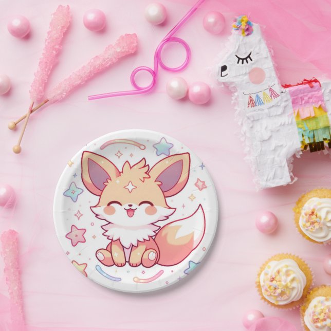 Wunderschöne Forest Fox Babydusche Pappteller (Party)