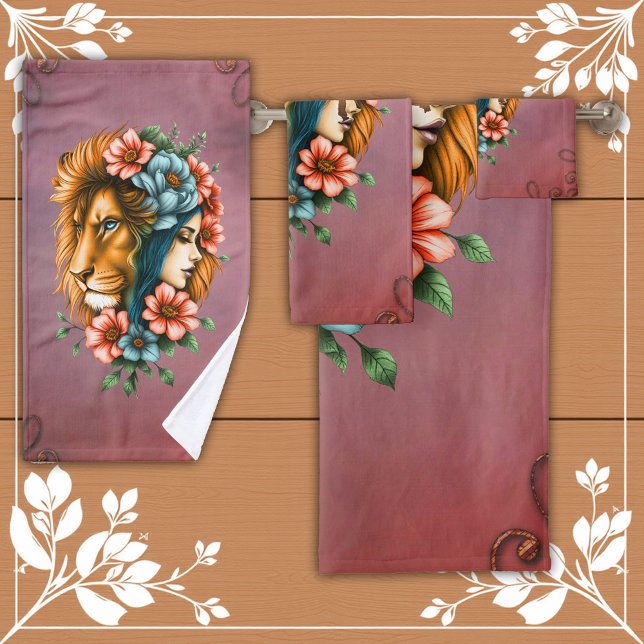 Wunderschöne Frau, deren langes, fließendes Haar Badhandtuch Set (Von Creator hochgeladen)