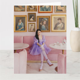 wunderschöne Frauen mit gemalteten Bildern Grußkar Karte