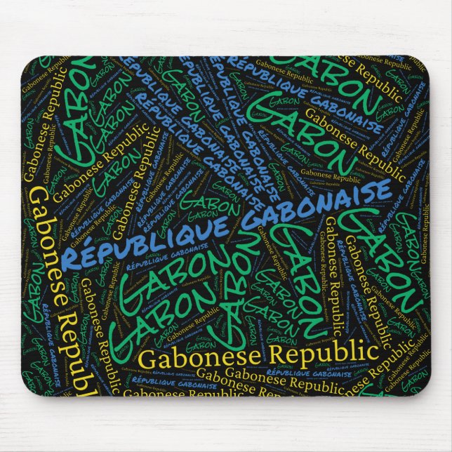 Wunderschöne Gabon Flag Farben Patriotic Mousepad (Vorne)