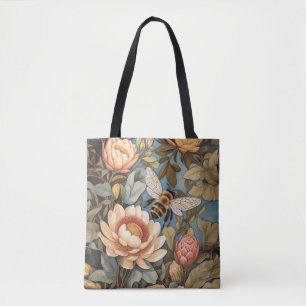 Wunderschöne Gartenbiene mit Protea-Blumen Tasche