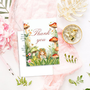 Wunderschöne Gartenmärchendusche Dankeskarte