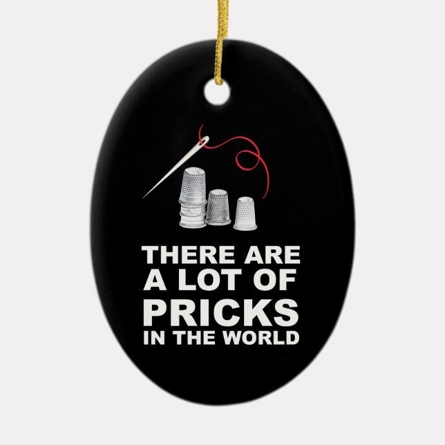 Wunderschöne Geschenkquilter - Pricks in der Welt Keramik Ornament (Vorne)