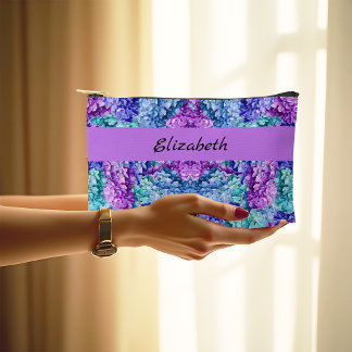 Wunderschöne Hydrangea-Blüten, personalisiert Zubehörtasche