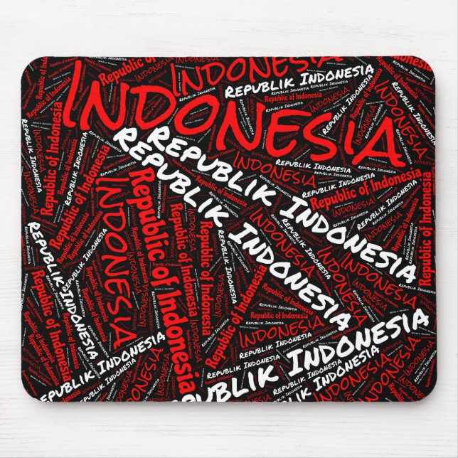 Wunderschöne indonesische Flaggenfarben Patriotic Mousepad (Vorne)