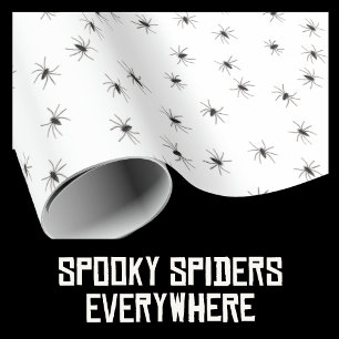 Wunderschöne kleine Spinnen über Halloween Geschenkpapier