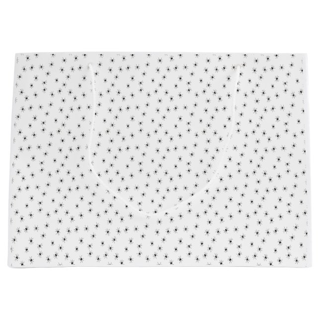 Wunderschöne kleine Spinnen über Halloween Große Geschenktüte (Vorderseite)