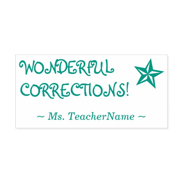 "WUNDERSCHÖNE KORREKTUREN!" Instructor Rubber Brie Permastempel (Design)