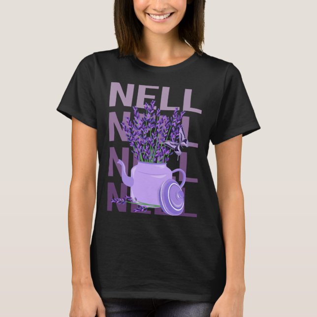 Wunderschöne Lavendel - Nell Name T-Shirt (Vorderseite)