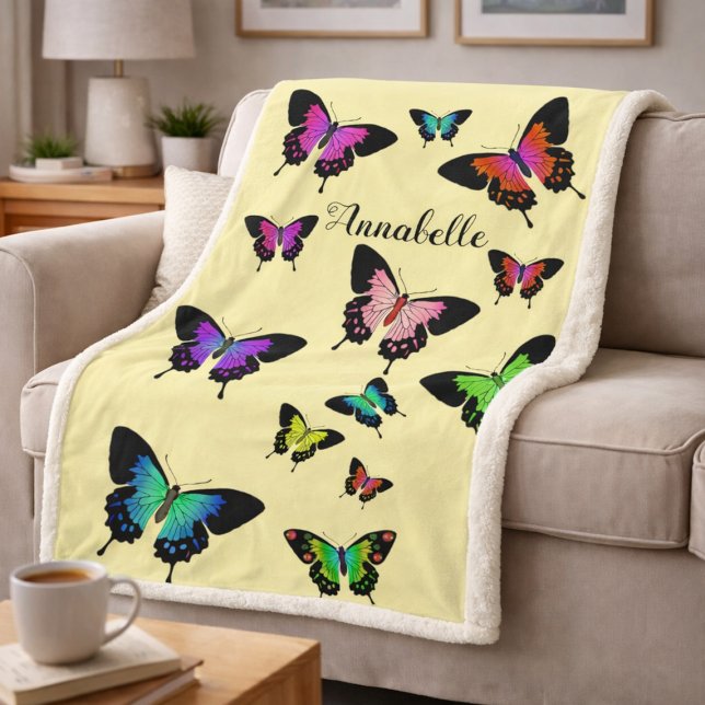 Wunderschöne lebendige Schmetterlinge mit Namen pe Sherpadecke (Von Creator hochgeladen)