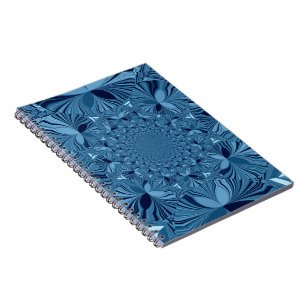 Wunderschöne Liebliche Irisierende Blaue Kaleidosk Notizblock