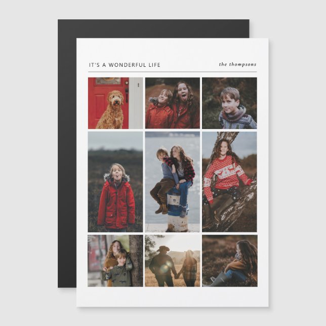 Wunderschöne Life Mulit Foto Holiday Magnet Card (Vorne/Hinten)