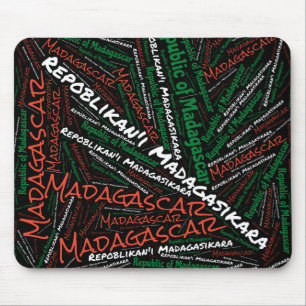 Wunderschöne Madagaskar Flag Farben Patriotisch Mousepad