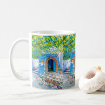 wunderschöne marokkanische Tasse mit farbenfroher