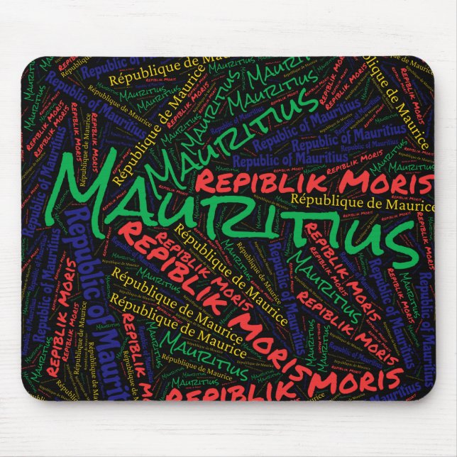 Wunderschöne Mauritius Flag Farben Patriotic Mousepad (Vorne)
