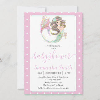 Wunderschöne Meerjungfrau. Einladung