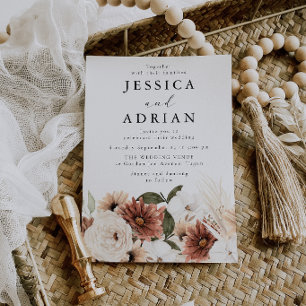 Wunderschöne moderne Boho-Hochzeit Einladung