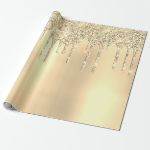 Wunderschöne moderne Goldmedaille-Glitzer-Tropfen Geschenkpapier