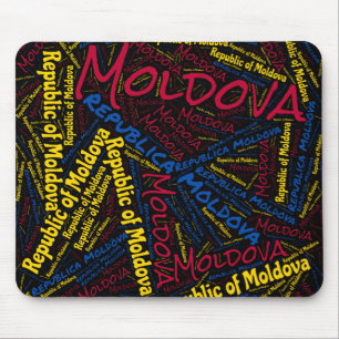 Wunderschöne Moldau Flaggenfarben patrootisch Mousepad