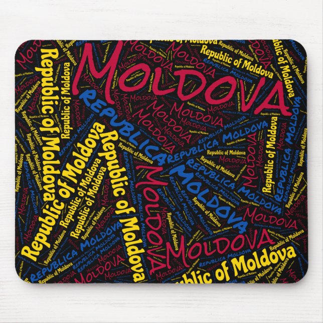 Wunderschöne Moldau Flaggenfarben patrootisch Mousepad (Vorne)