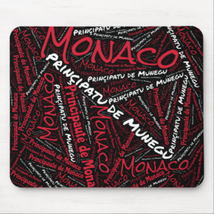 Wunderschöne Monaco Flag Farben Patriotisch Mousepad