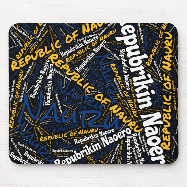 Wunderschöne Nauru Flag Farben Patriotic Mousepad (Vorne)