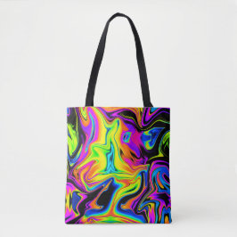 Wunderschöne Neon Liquid Marble Tote Bag Tasche