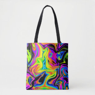 Wunderschöne Neon Liquid Marble Tote Bag Tasche