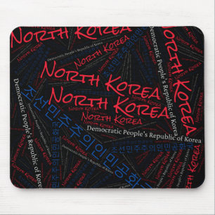 Wunderschöne nordkoreanische Flaggenfarben patroot Mousepad