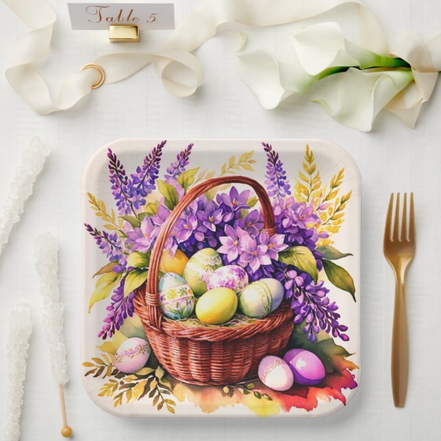 Wunderschöne Ostern-Papierteller Pappteller (Hochzeit)