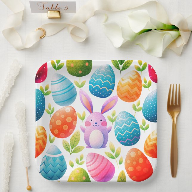 Wunderschöne Ostern-Papierteller Pappteller (Hochzeit)