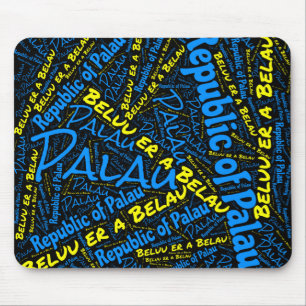 Wunderschöne Palau Flag Farben Patriotic Mousepad