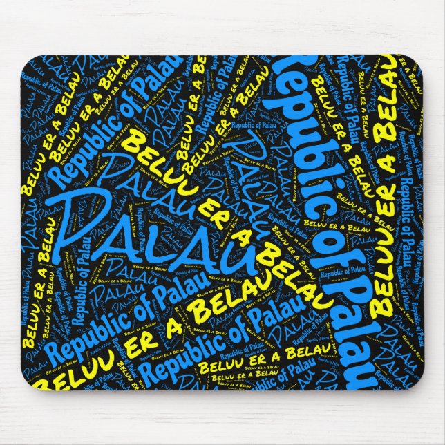 Wunderschöne Palau Flag Farben Patriotic Mousepad (Vorne)