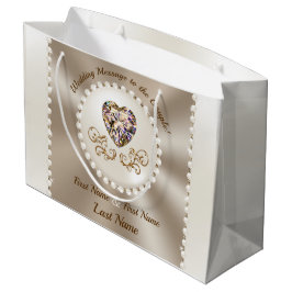 Wunderschöne, Personalisierte Hochzeitspendentasch Große Geschenktüte