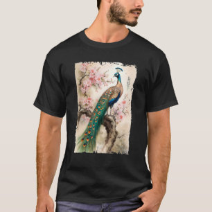 wunderschöne Pfauenblütenkunst T-Shirt