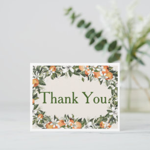 Wunderschöne Pfirsiche und Foliage farbenfroh Dank Postkarte